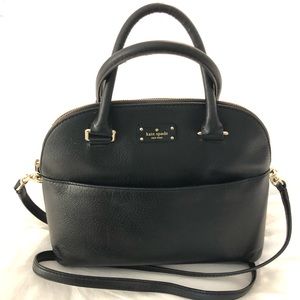 Kate spade black leather rachelle satchel